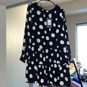 Who What Wear Polka dot Dress